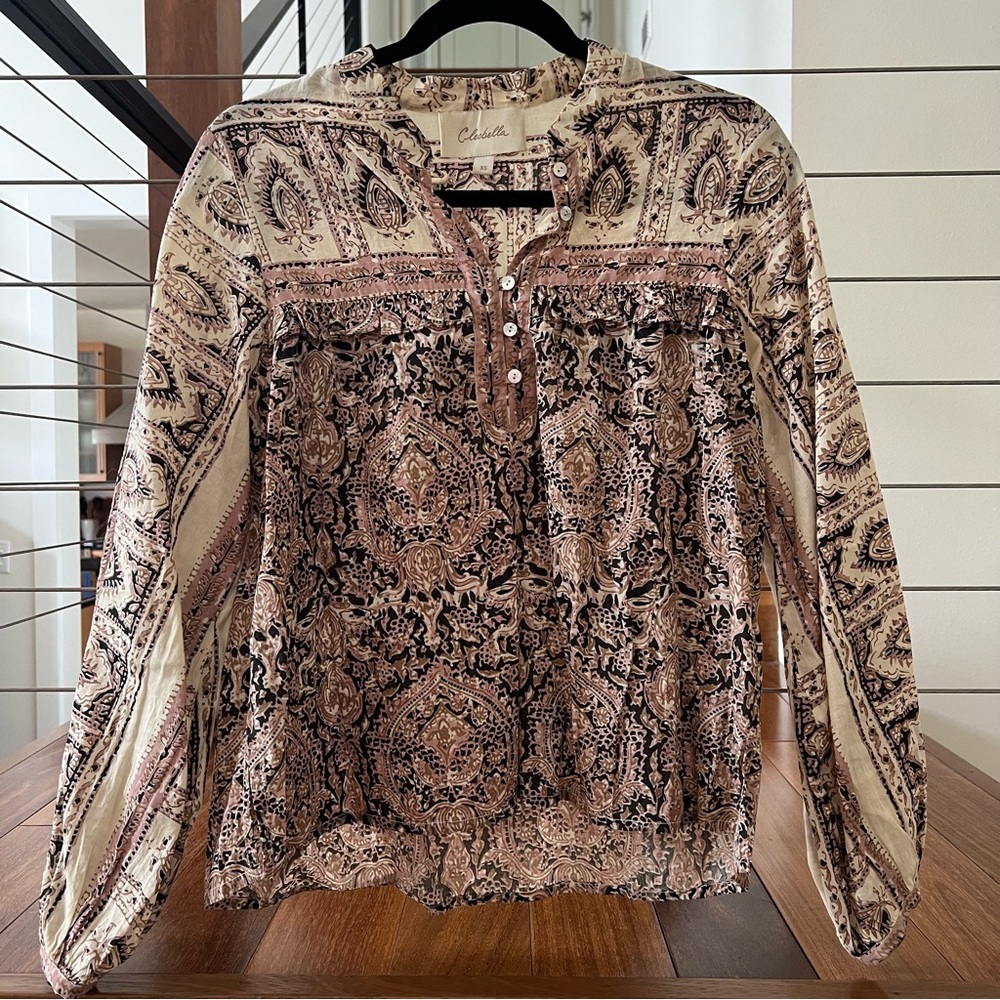 Cleobella Women's Patterned Top - Brown and Cream